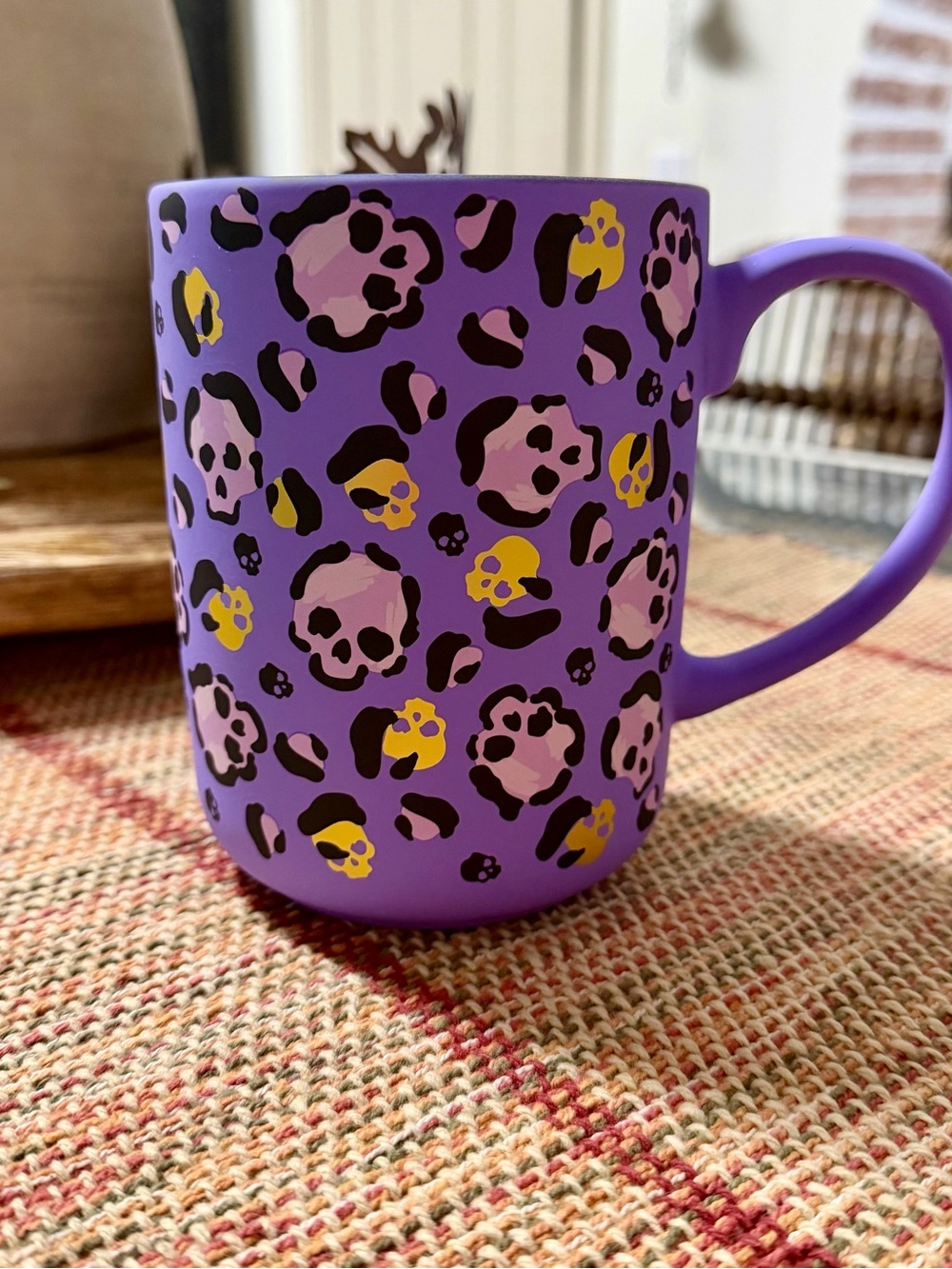 Purple Leopard Skull Pattern 20oz Ceramic Mug -
